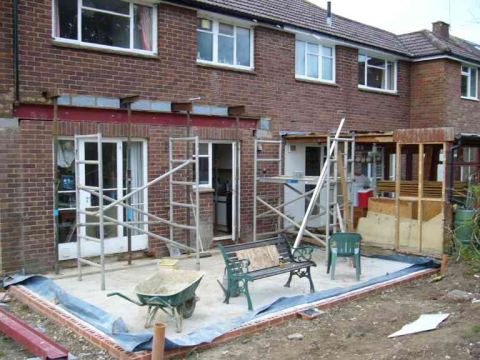 not content with messing with our house, lets destroy next doors conservatory!