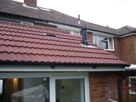 neat job on the flue, (thanks dad)