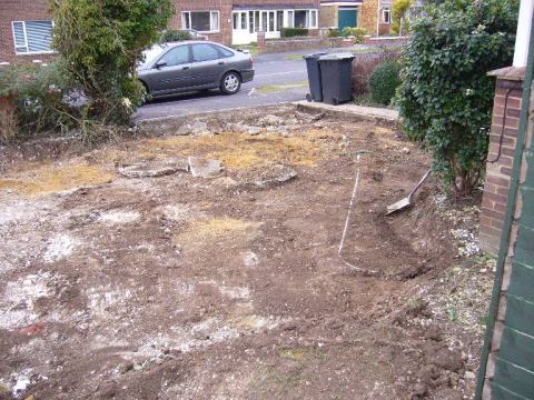drive scraped out while the diggers are here