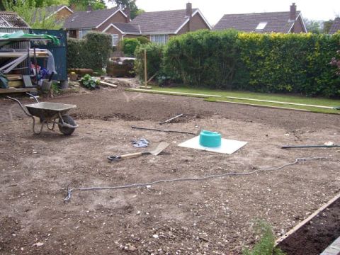 Turf! final rake and prep as we go across