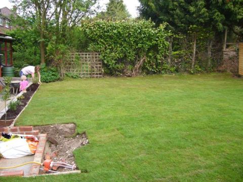 planting in the herb garden.