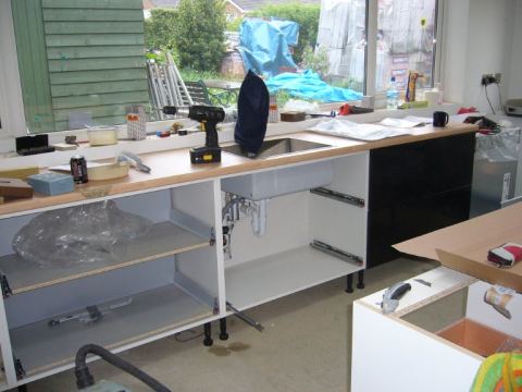 first drawer fronts go on!