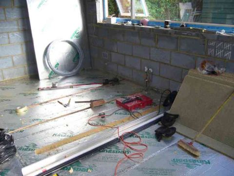 floor insulation down