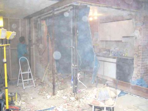 need to knock something else down... hows about that wall?