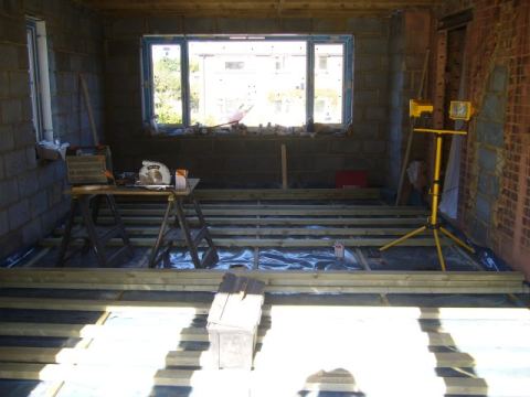 floor starting to go down