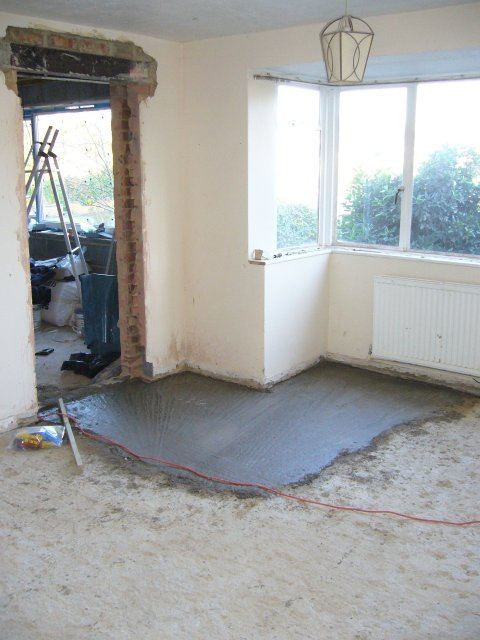 same in old lounge and collapsed section of floor dug out and re-concreted