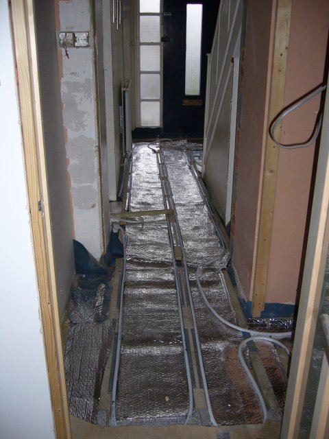 insulation and pipes start to go down