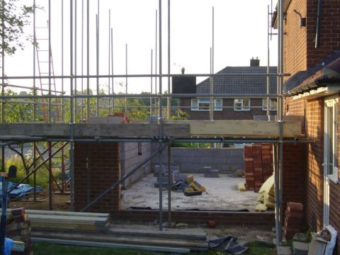 scaffolding arrives
