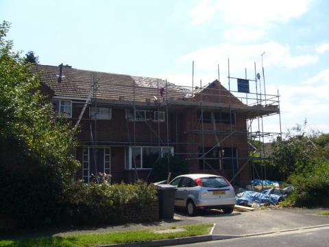 Old tiles back on on the front