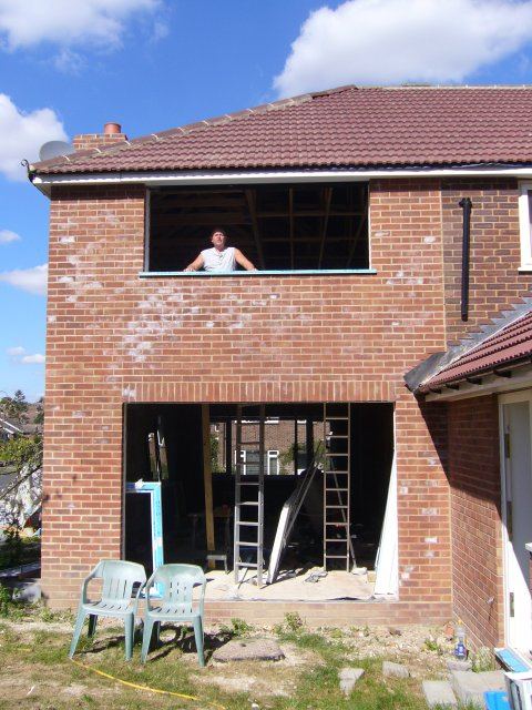 dad fitting one of the sills