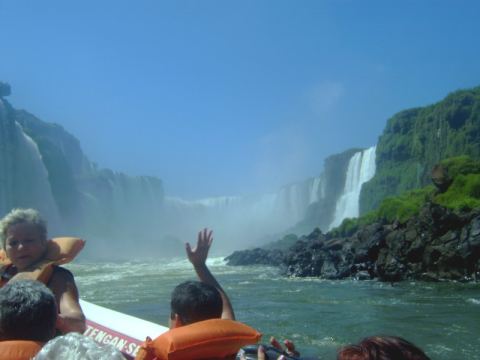 Boat trip to iguazu falls