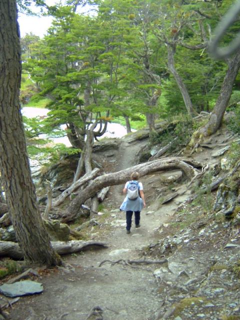 Walk by a lake in Ushuaia