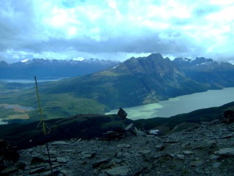 Top of the mountain in Ushuiaia