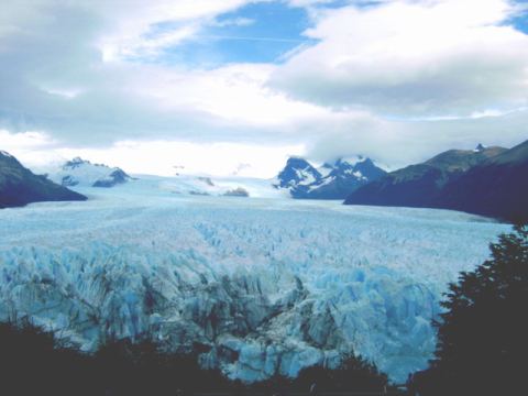 The center of the glacier