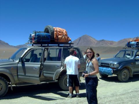Mills in front of our Landcruiser