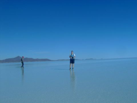 Mills and her reflection