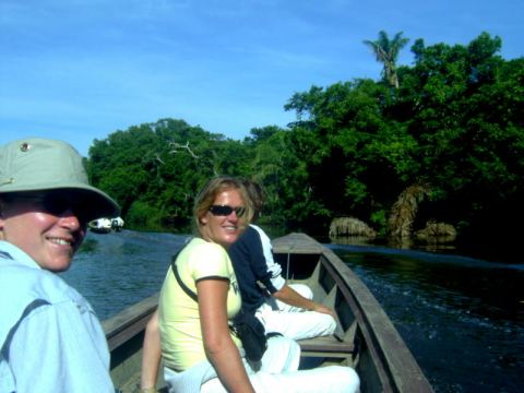 On the way to the anaconda hunt...