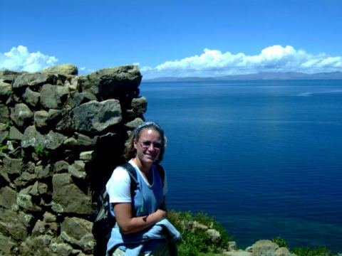 Milly and the views from Isla Del Sol