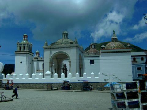 The Cathedral in the main square at Copacabana